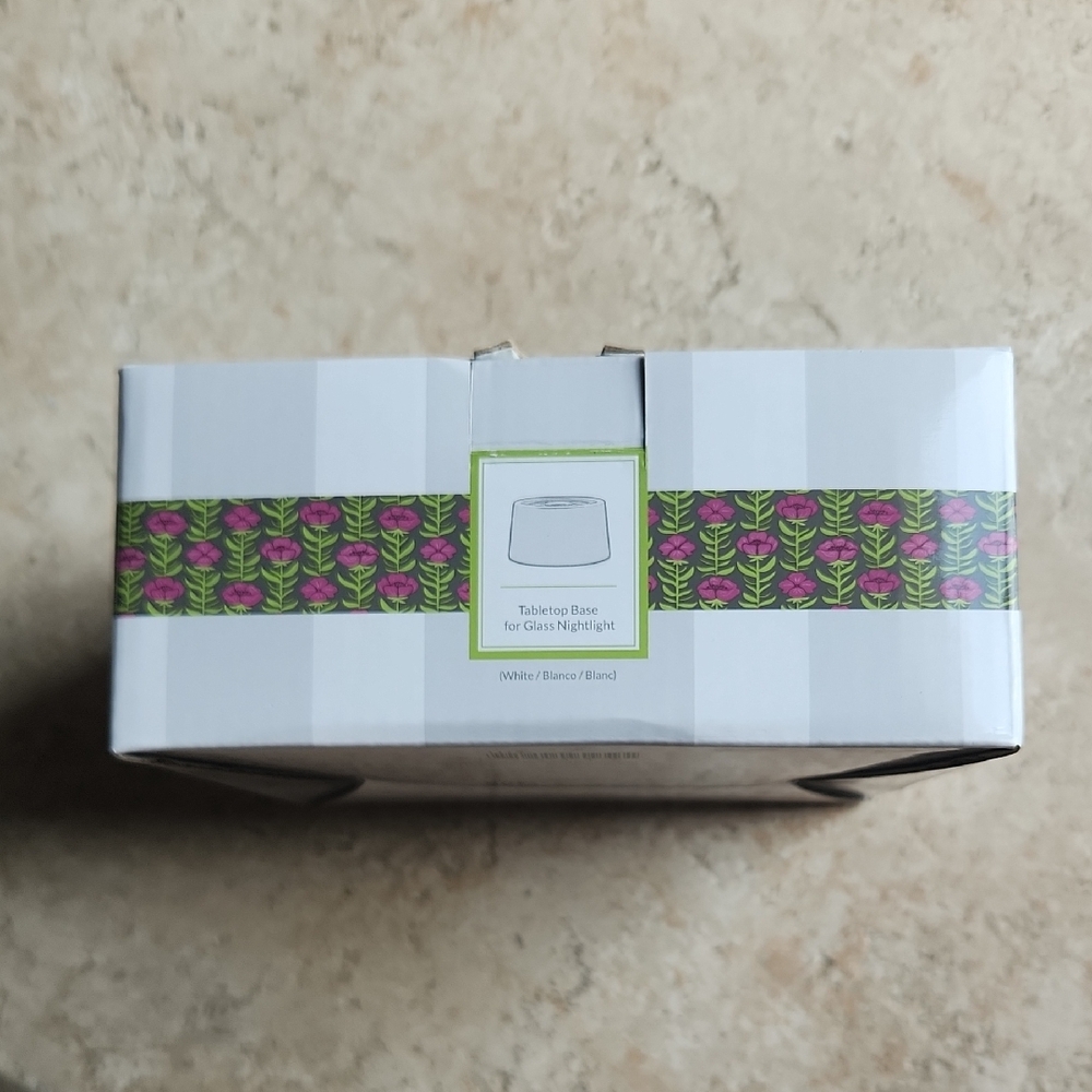 Scentsy White Tabletop Base for Glass Nightlight New In Box